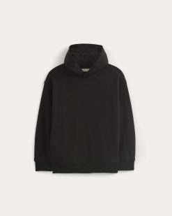 Alternative view of Twill Terry Jacquard Hoodie | Black