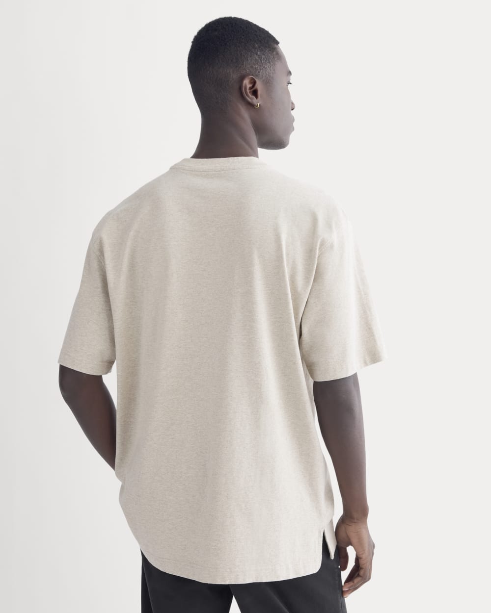 Oversized Midweight Tee | Heathered Oatmeal - Image 5