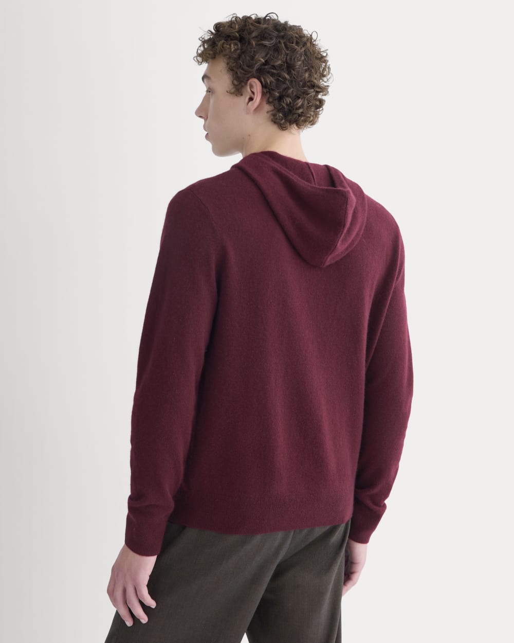 Everlane x Peace & Quiet Cashmere Hoodie | Wine - Image 5
