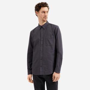 Alternative view of The Slim-Fit Japanese Oxford | Slate Grey | Regular