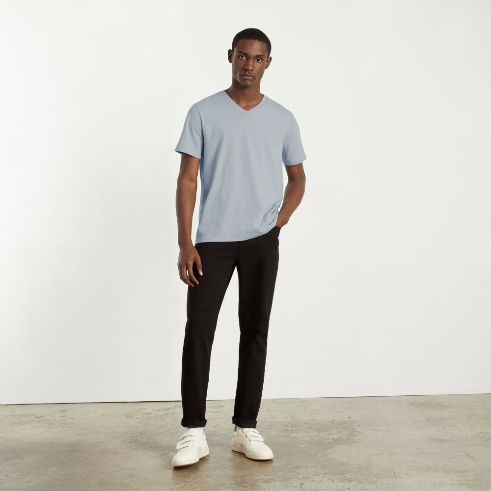 The Organic Cotton V-Neck Tee | Sky - Image 3