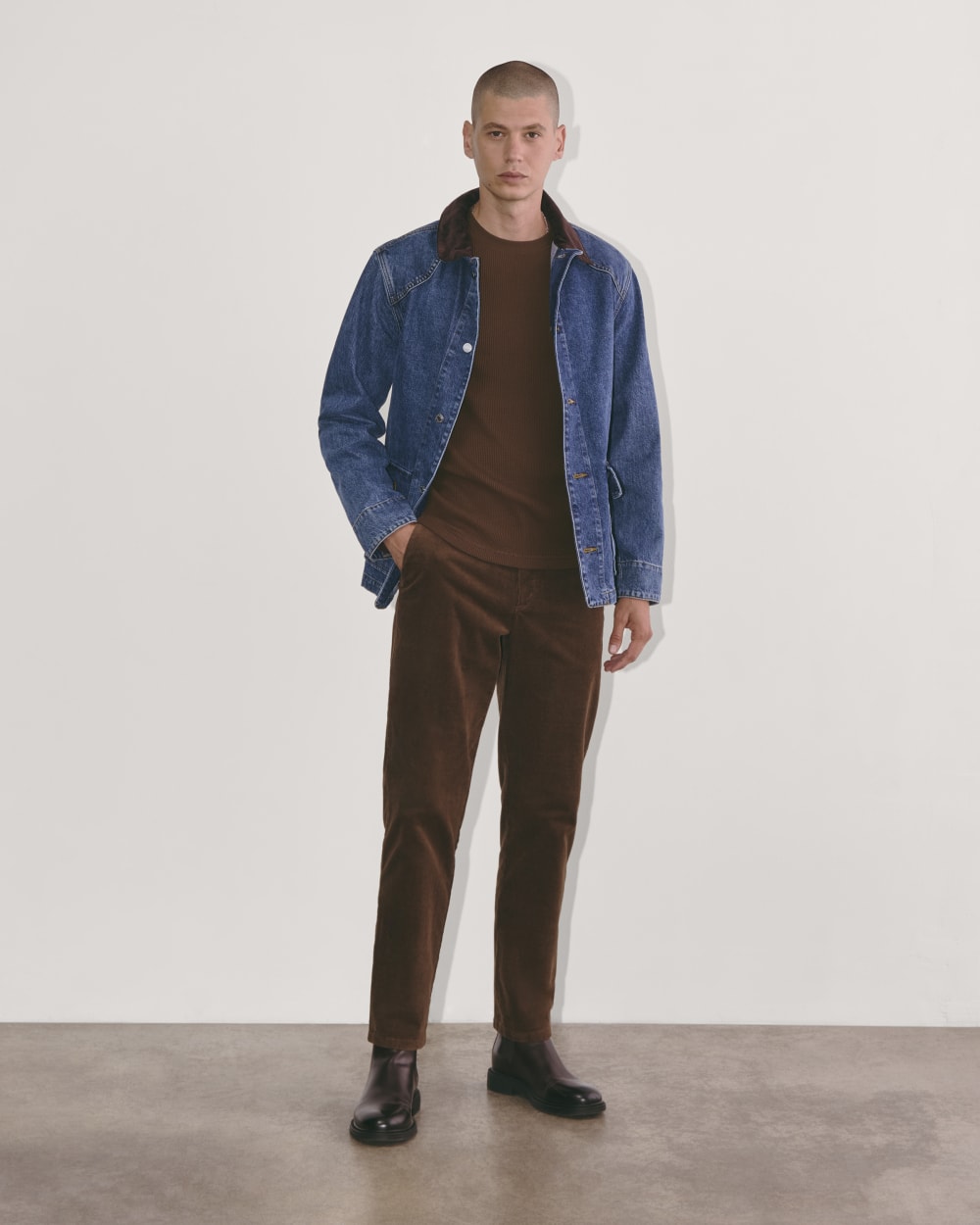 The Waffle Long-Sleeve Crew | Dark Mahogany - Image 3
