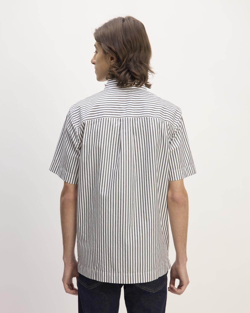 The Supima® Short-Sleeve Poplin Shirt | Optic White / Black - Image 6