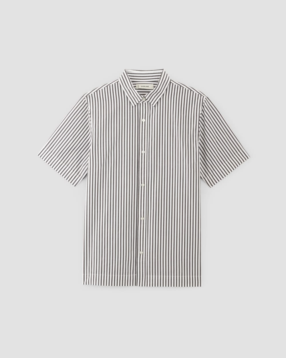 The Supima® Short-Sleeve Poplin Shirt | Optic White / Black - Image 2