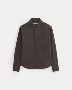 Alternative view of Brushed Flannel Shirt | Dark Chocolate