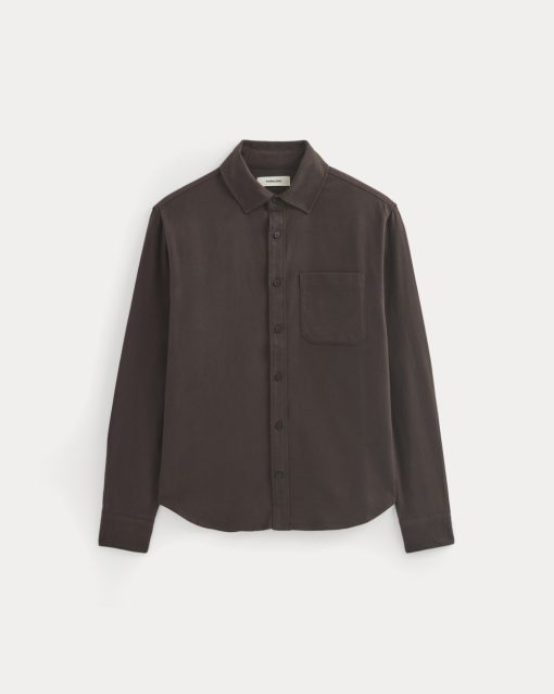 Alternative view of Brushed Flannel Shirt | Dark Chocolate