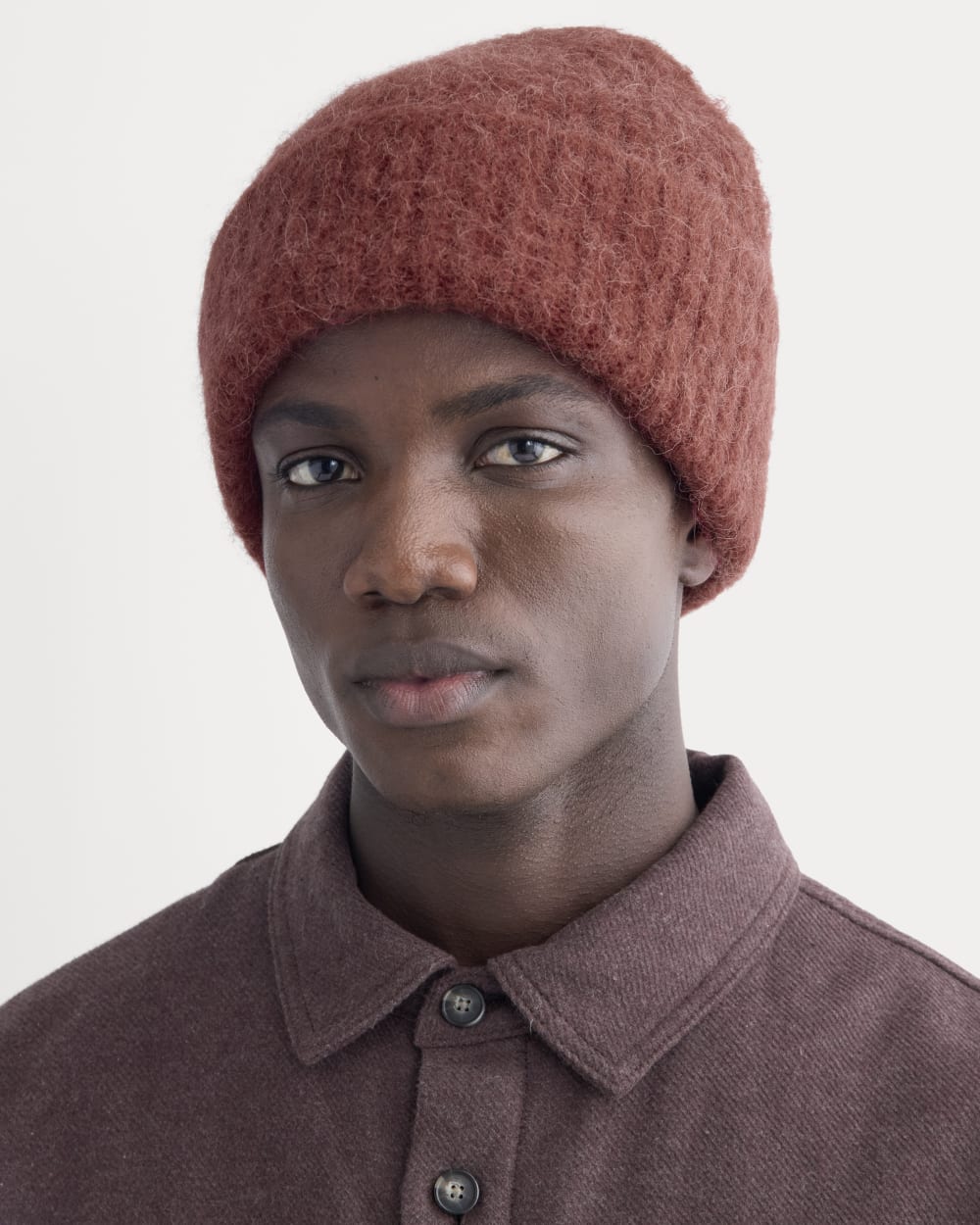 Plush Alpaca Beanie | Merlot - Image 2