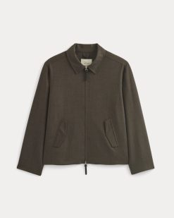 Alternative view of Tailored Zip Jacket | Heathered Fudge