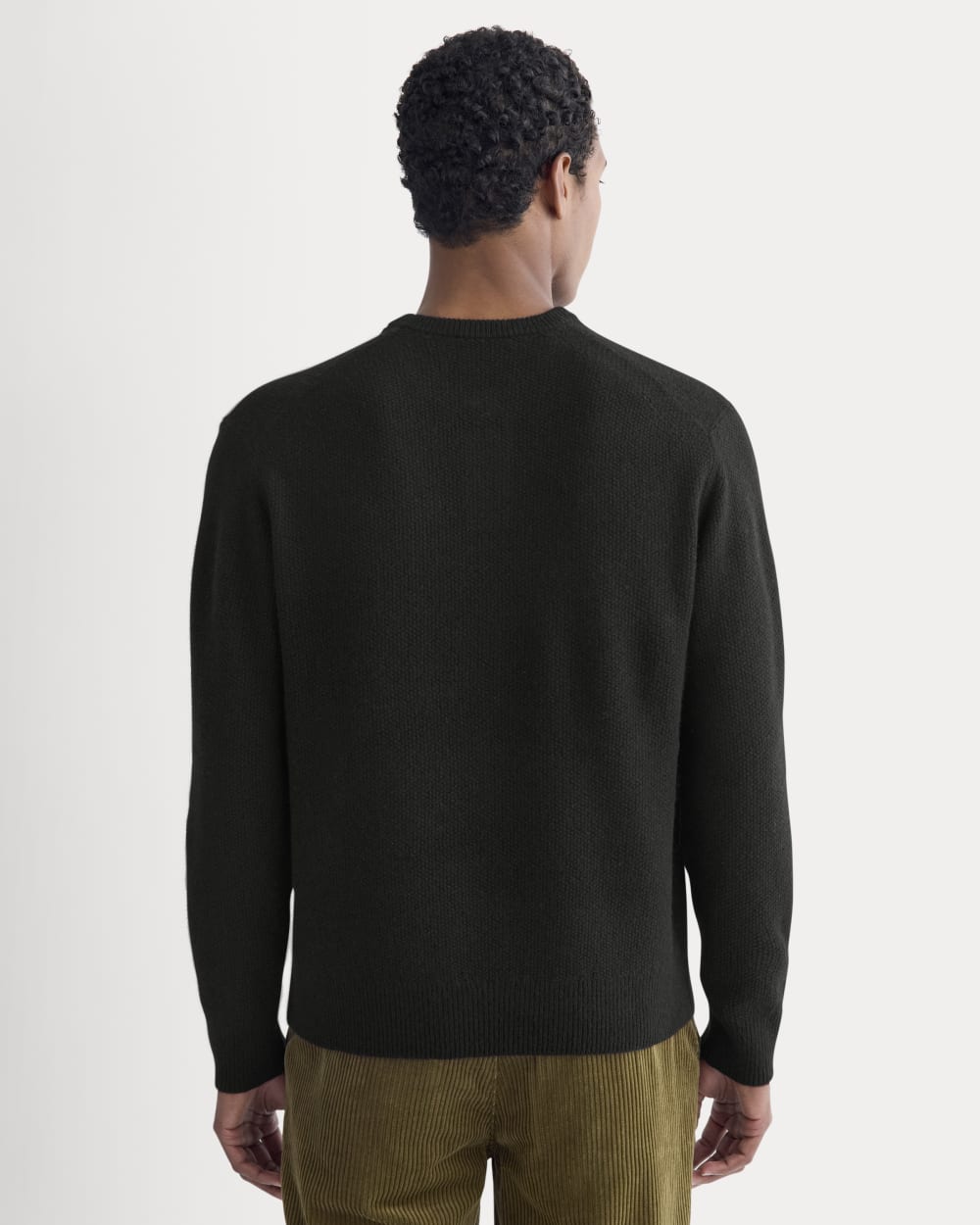 Henley in Wool Cashmere | Black - Image 5