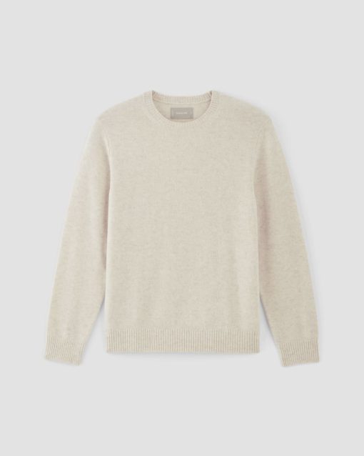Alternative view of The Premium Merino Crew Neck Sweater | Heathered Oat