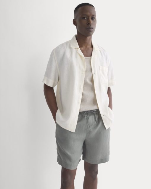 Linen Easy Short | Agave Green