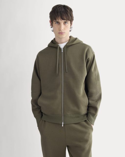 Luxe Fleece Full-Zip Hoodie | Olive Night