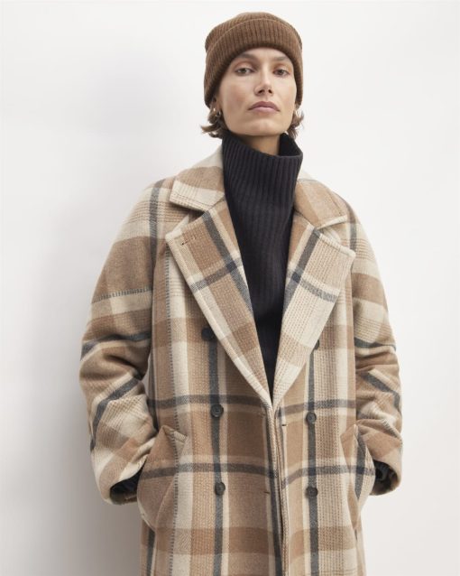 Alternative view of The Cashmere Fine Rib Beanie | Heather Cocoa