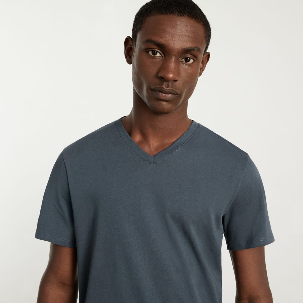 The Organic Cotton V-Neck Tee | Dark Slate - Image 2