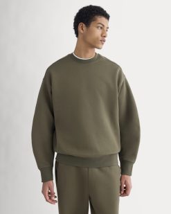 Luxe Fleece Crew Pullover | Olive Night