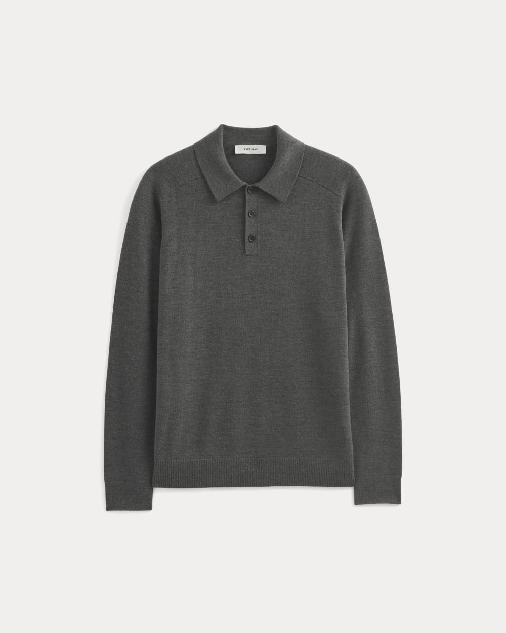 Ultrasoft Polo Sweater | Heather Mid Charcoal - Image 2