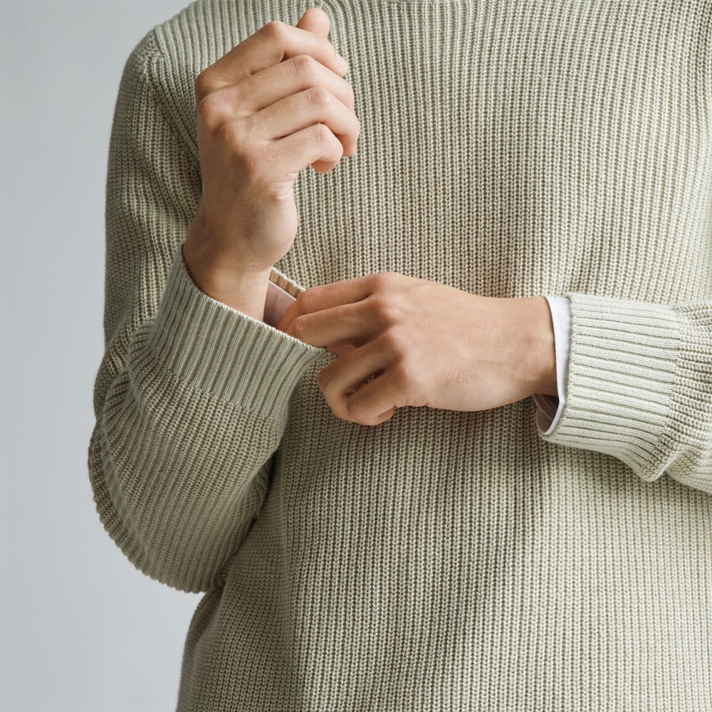 The No-Sweat Ribbed Crew | Pelican - Image 5