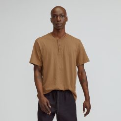 The Cotton Slub Henley | Toasted Coconut