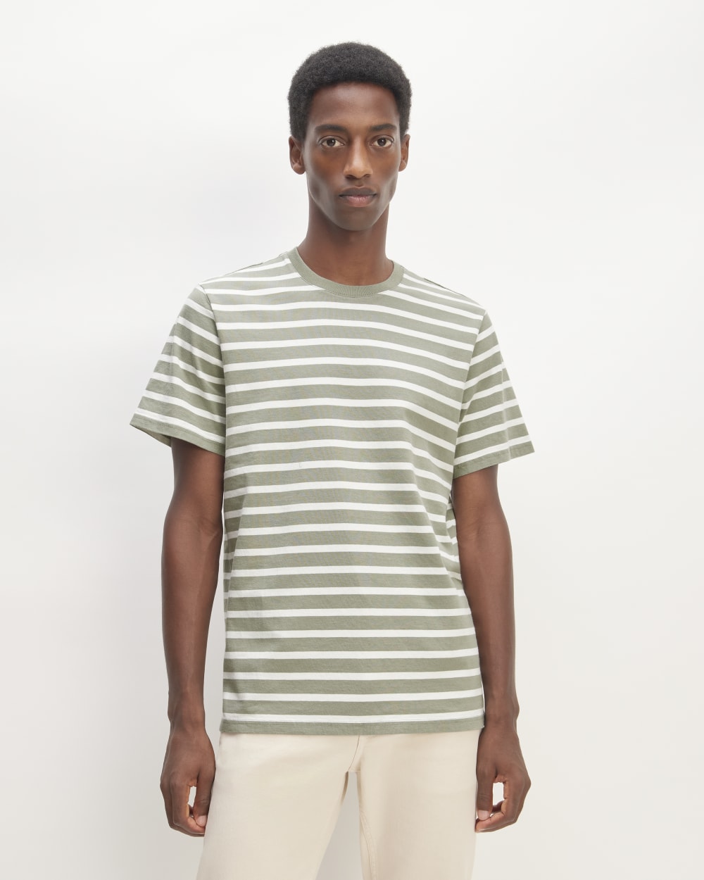 The Premium-Weight Crew | Uniform | Mariner Stripe / Shadow / Bone