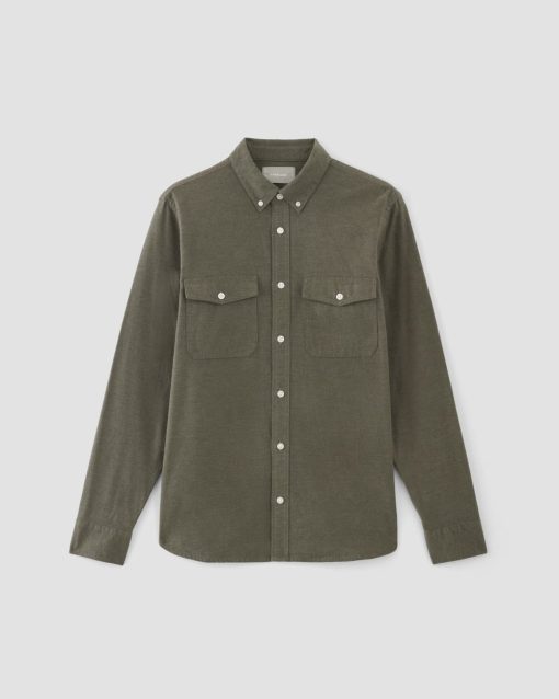 Alternative view of The Brushed Flannel Shirt | Heathered Thyme