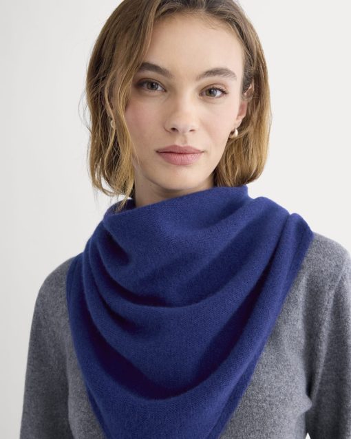 Alternative view of Cashmere Lovergirl Large Kerchief | Cobalt