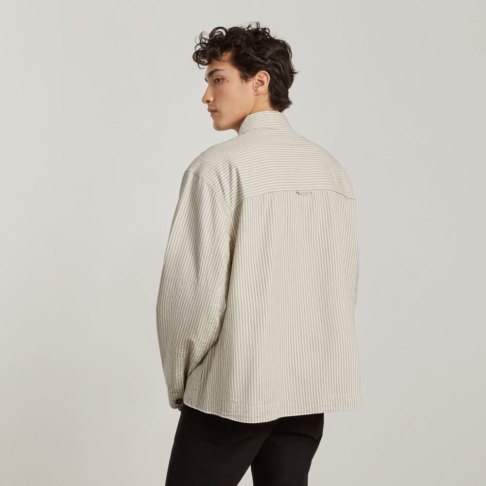 The Everyone Spring Shirt Jacket | Navy Stripe - Image 3
