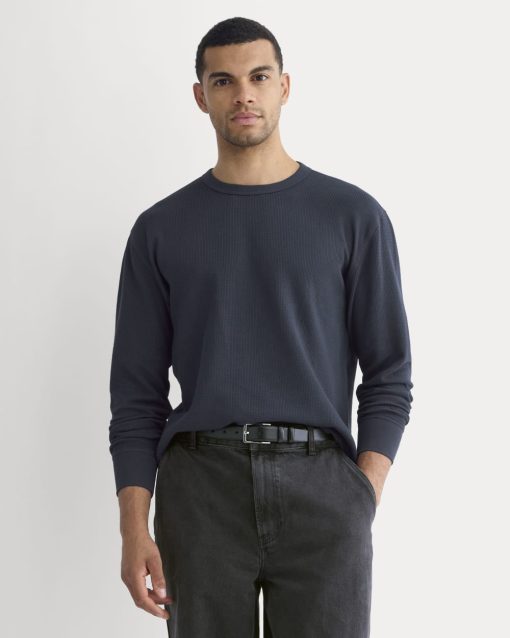 Thermal Crew in Cozy Waffle | Navy