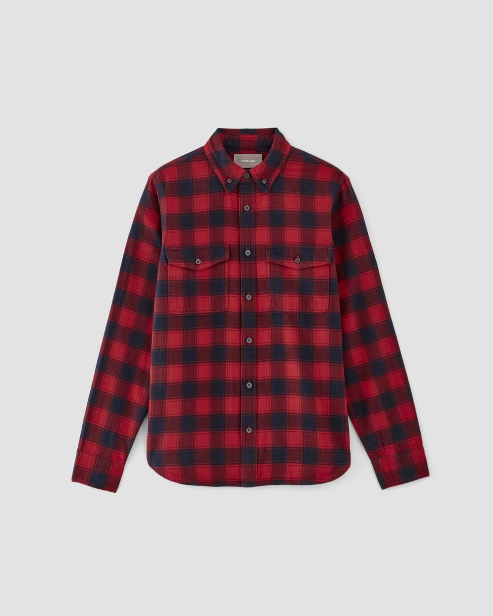 The Brushed Flannel Shirt | Haute Red / Bellwether Blue - Image 2