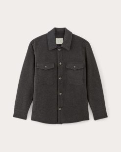 Alternative view of The Wool Overshirt | Heather Charcoal