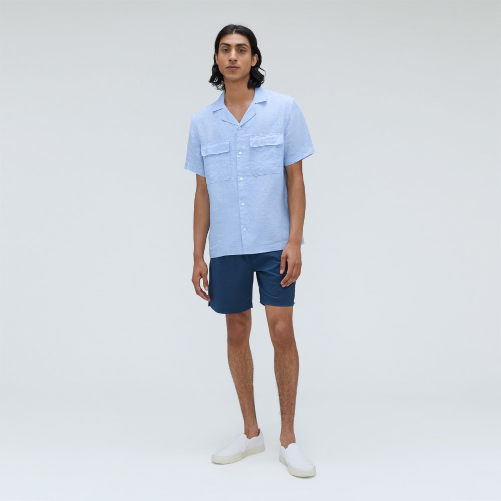 The Resort Shirt in Linen | Light Blue - Image 6