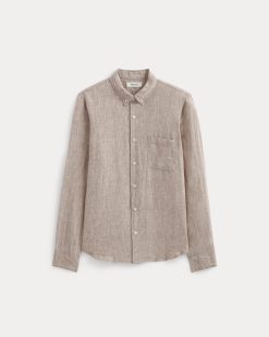 Alternative view of The Classic Shirt in Linen | Burlwood Chambray