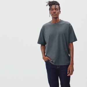 Alternative view of The Premium-Weight Relaxed Crew | Uniform | Slate