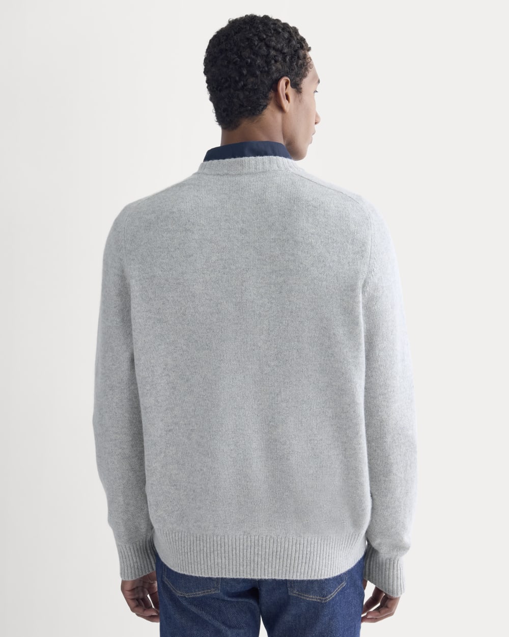 Midweight Cashmere Crew | Heathered Grey - Image 5