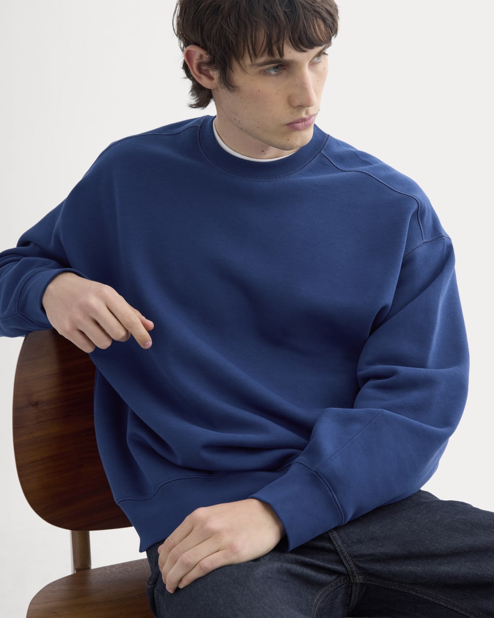Luxe Fleece Crew Pullover | Estate Blue