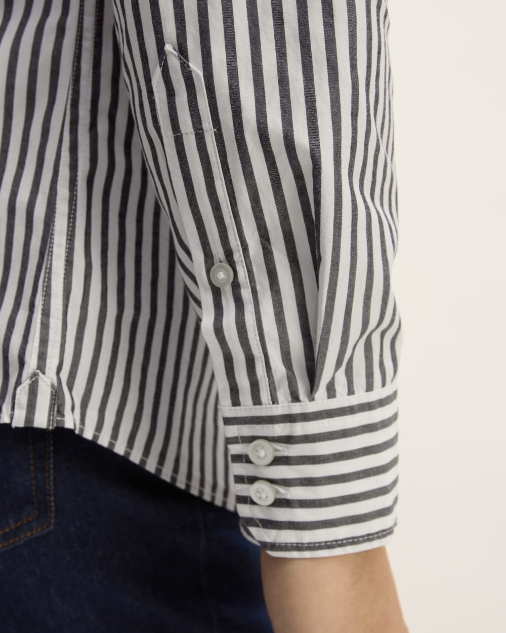 The Supima® Poplin Shirt | Optic White / Black - Image 5