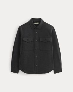 Alternative view of Heavyweight Waffle Twill Overshirt | Heather Charcoal