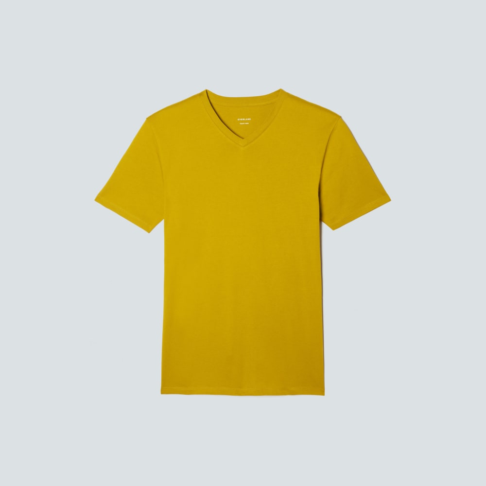 The Organic Cotton V-Neck Tee | Golden Palm - Image 2