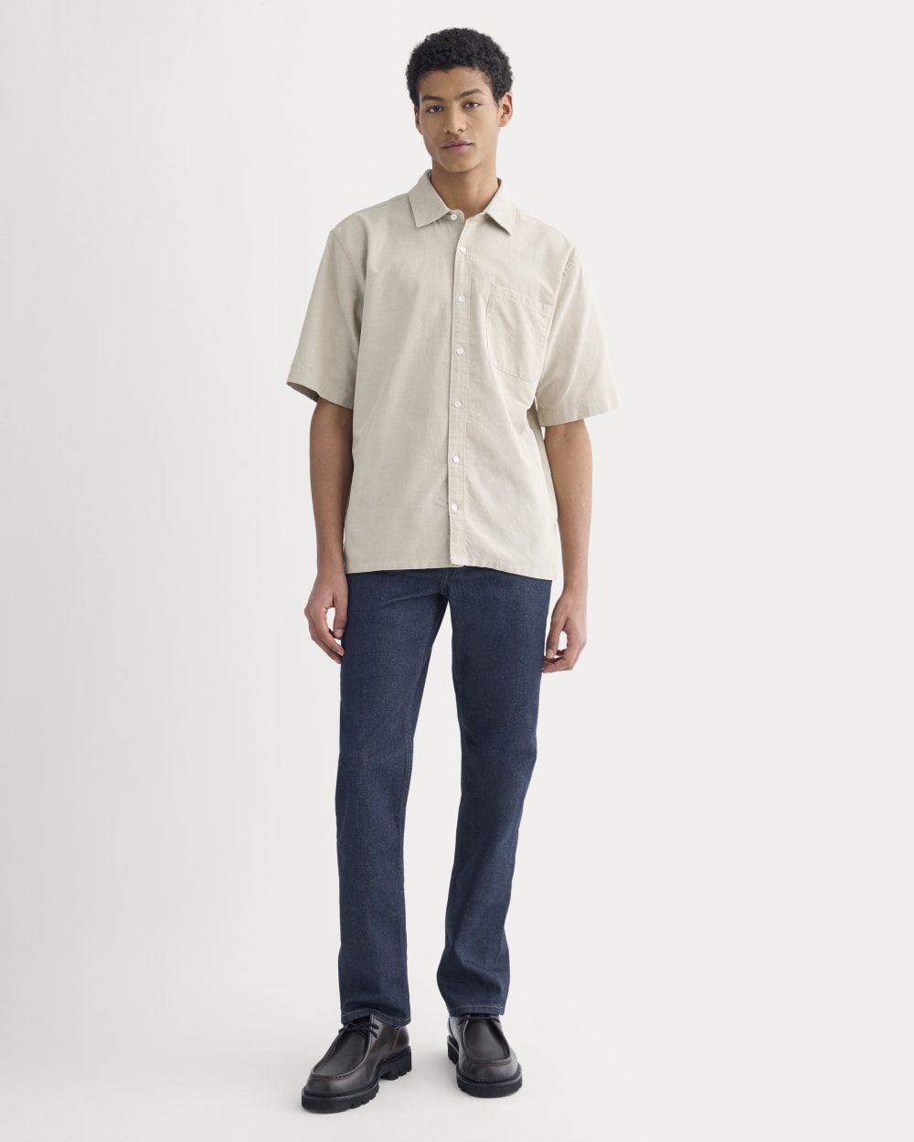 Lightweight Short-Sleeve Oxford | Chinchilla Chambray - Image 3