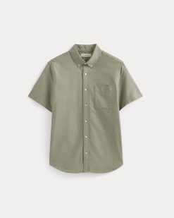 Alternative view of The Organic Short Sleeve Oxford Shirt | Sage Green