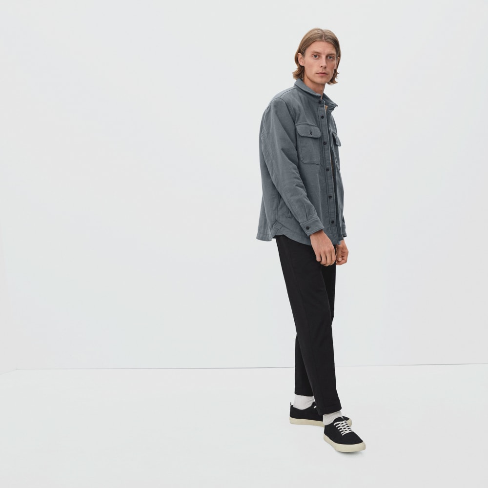 The ReNew Fleece-Lined Heavyweight Overshirt | Slate - Image 4