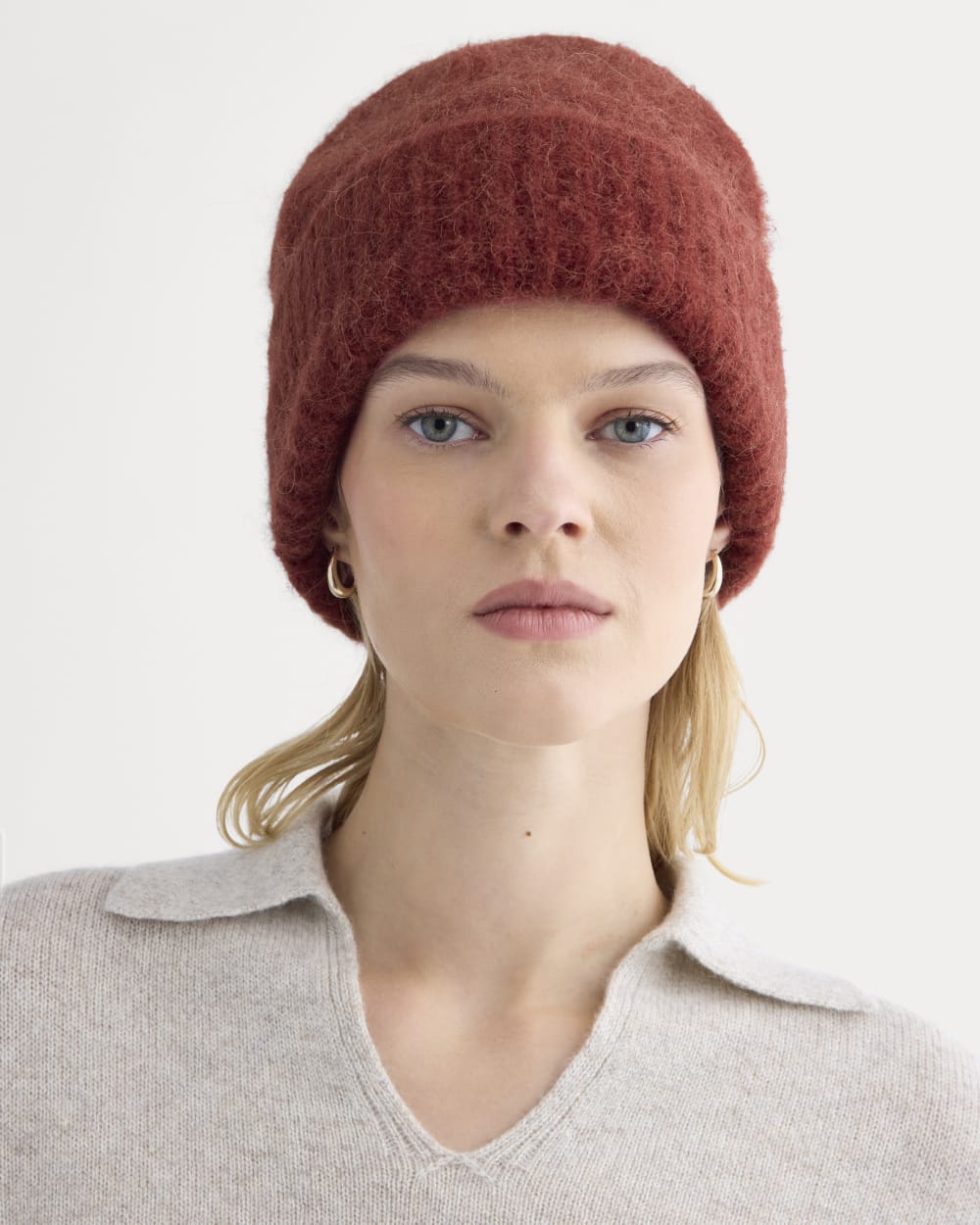 Plush Alpaca Beanie | Merlot - Image 3
