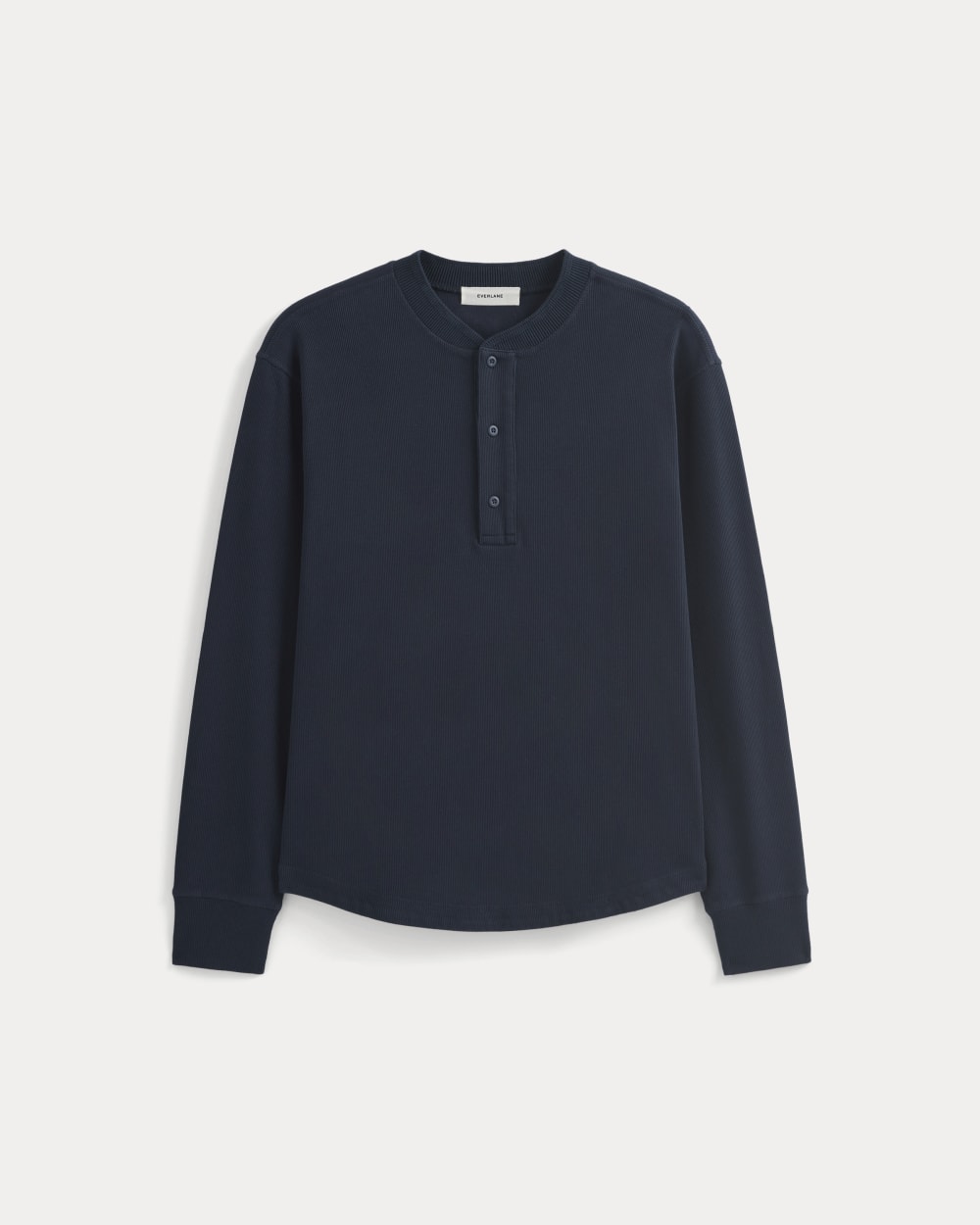 Vintage Rib Henley | Navy - Image 2