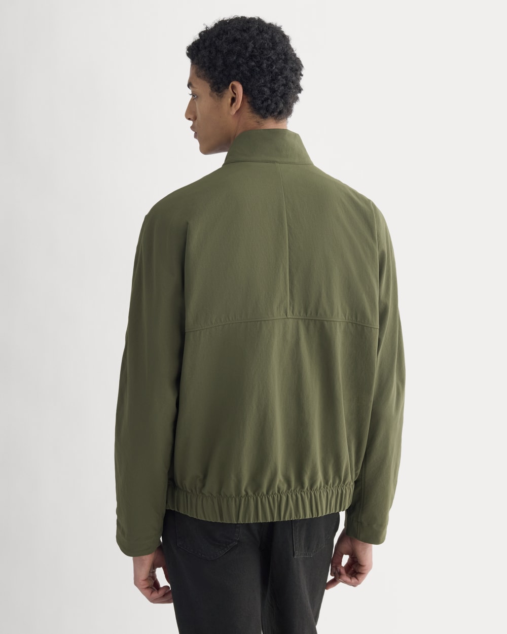 Re:Cycled Nylon Harrington Jacket | Olive Night - Image 5
