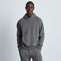 Alternative view of The Track Hoodie | Dark Heather Grey