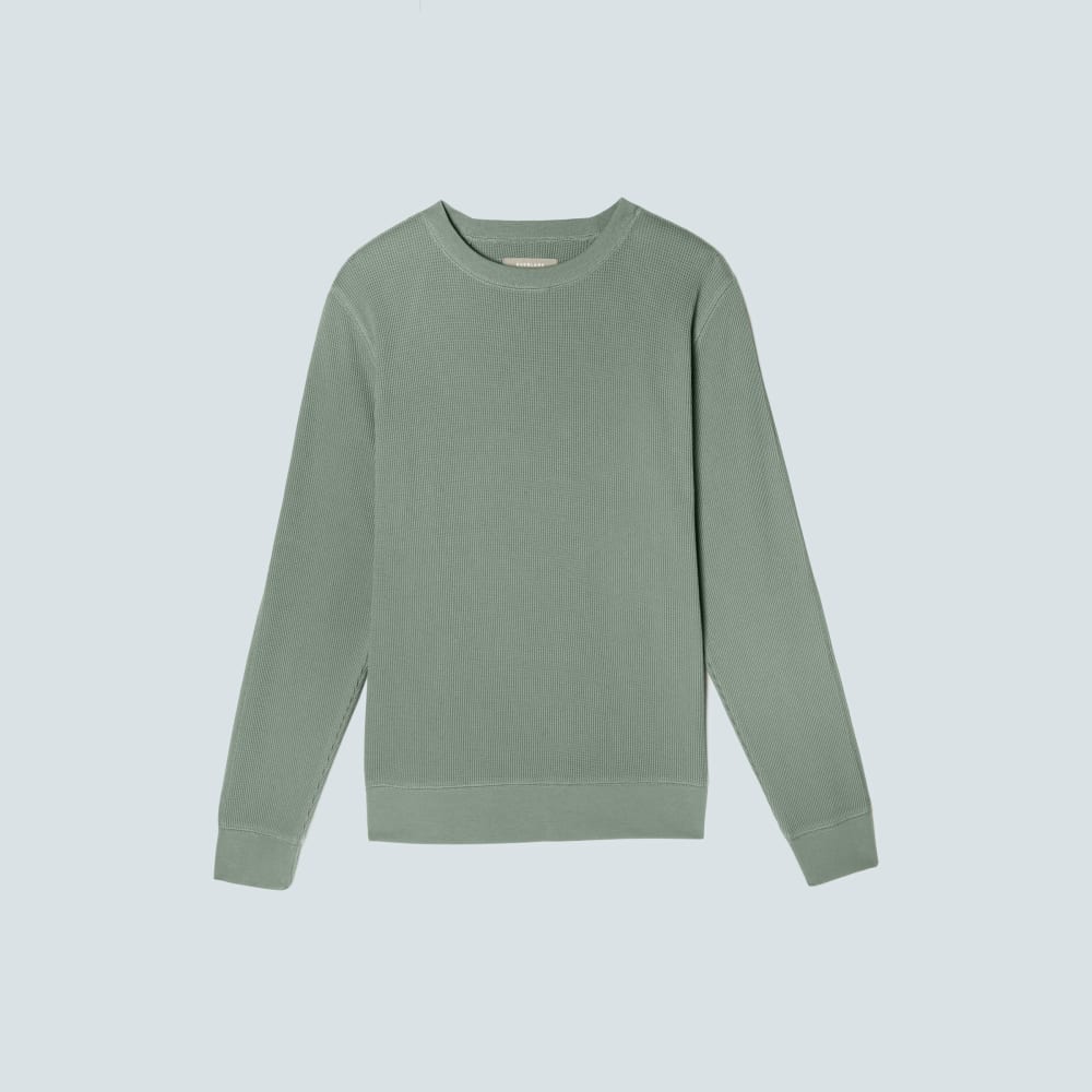 The Waffle Long-Sleeve Crew Tee | Lily Pad - Image 2