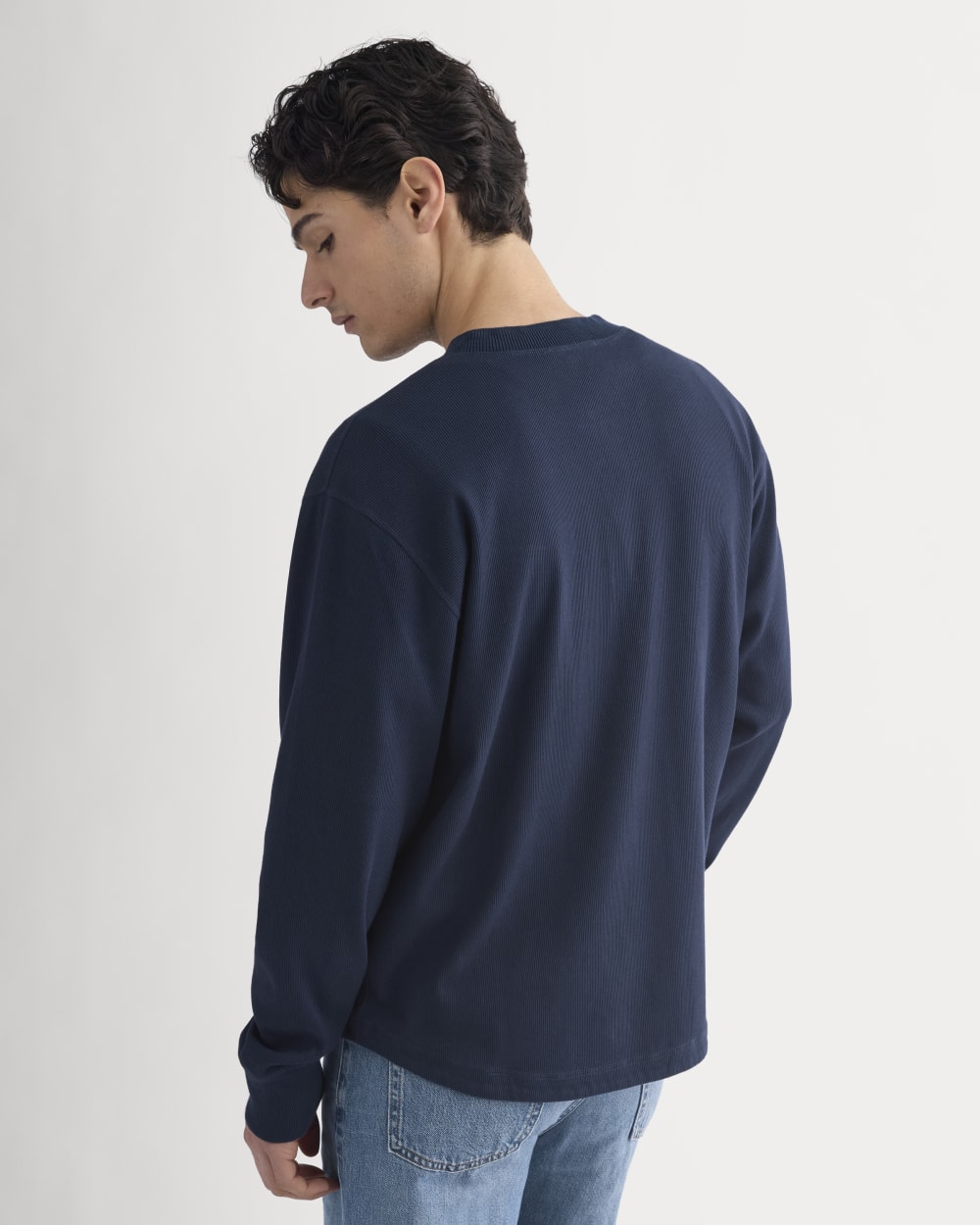 Vintage Rib Henley | Navy - Image 7