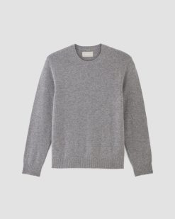 Alternative view of The Premium Merino Crew Neck Sweater | Heathered Mid-Grey