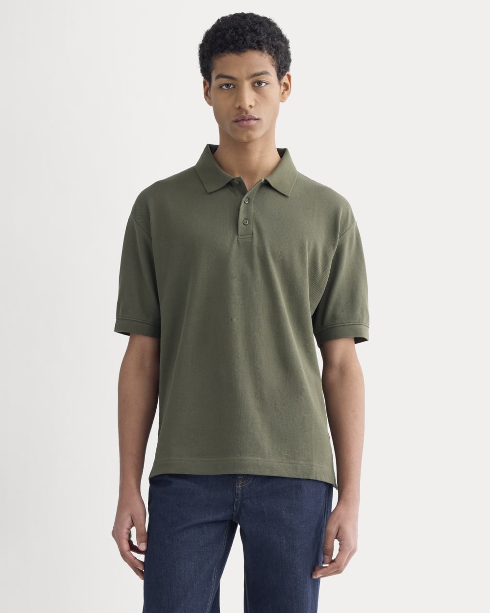 Classic Piqué Polo | Olive Night - Image 4