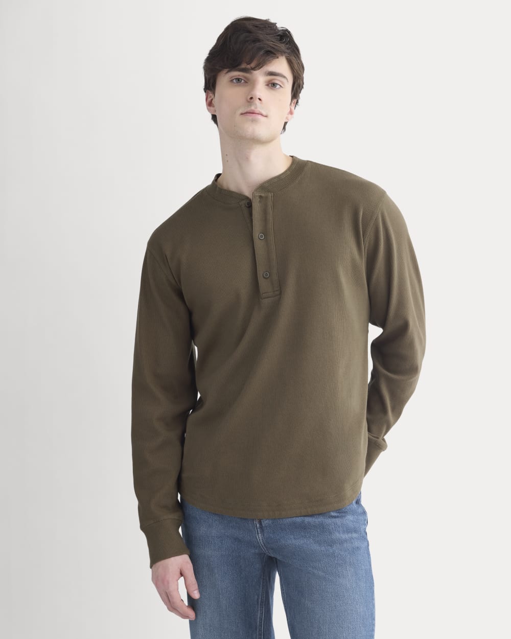 Vintage Rib Henley | Beech