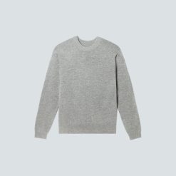 Alternative view of The Merino-Blend Crewneck Sweater |  Heathered Grey